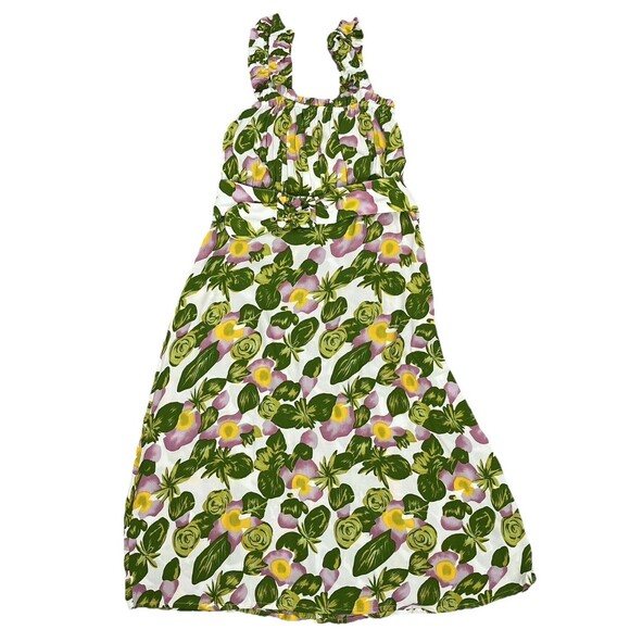 Faithfull the Brand Anthropologie Floral Midi‎ Dress NWT 10 Belt Garden Sundress - Picture 4 of 9